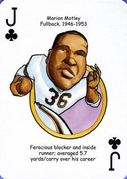 2006 Hero Decks Cleveland Browns Football Heroes Playing Cards #J♣ Marion Motley Front