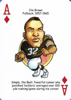 2006 Hero Decks Cleveland Browns Football Heroes Playing Cards #A♦ Jim Brown Front