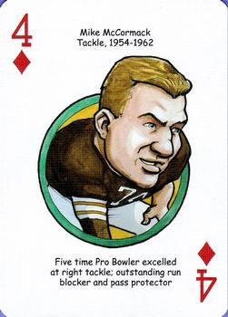 2006 Hero Decks Cleveland Browns Football Heroes Playing Cards #4♦ Mike McCormack Front