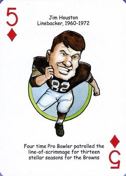 2006 Hero Decks Cleveland Browns Football Heroes Playing Cards #5♦ Jim Houston Front