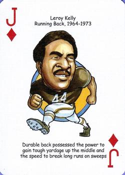 2006 Hero Decks Cleveland Browns Football Heroes Playing Cards #J♦ Leroy Kelly Front