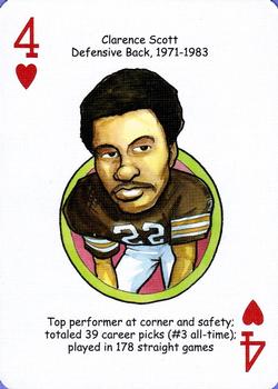 2006 Hero Decks Cleveland Browns Football Heroes Playing Cards #4♥ Clarence Scott Front