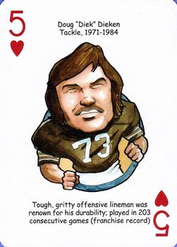 2006 Hero Decks Cleveland Browns Football Heroes Playing Cards #5♥ Doug Dieken Front