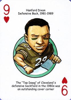 2006 Hero Decks Cleveland Browns Football Heroes Playing Cards #9♥ Hanford Dixon Front