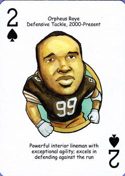 2006 Hero Decks Cleveland Browns Football Heroes Playing Cards #2♠ Orpheus Roye Front