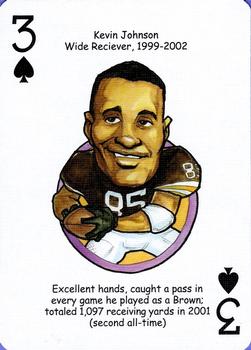 2006 Hero Decks Cleveland Browns Football Heroes Playing Cards #3♠ Kevin Johnson Front