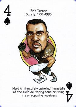 2006 Hero Decks Cleveland Browns Football Heroes Playing Cards #4♠ Eric Turner Front