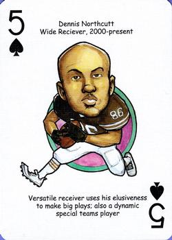 2006 Hero Decks Cleveland Browns Football Heroes Playing Cards #5♠ Dennis Northcutt Front