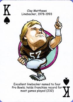 2006 Hero Decks Cleveland Browns Football Heroes Playing Cards #K♠ Clay Matthews Front