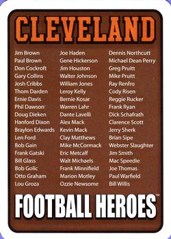 2013 Hero Decks Cleveland Browns Football Heroes Playing Cards #NNO Checklist Front