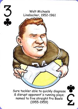 2013 Hero Decks Cleveland Browns Football Heroes Playing Cards #3♣ Walt Michaels Front