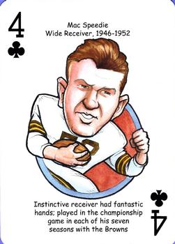 2013 Hero Decks Cleveland Browns Football Heroes Playing Cards #4♣ Mac Speedie Front