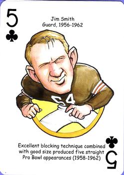 2013 Hero Decks Cleveland Browns Football Heroes Playing Cards #5♣ Jim Ray Smith Front