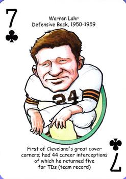 2013 Hero Decks Cleveland Browns Football Heroes Playing Cards #7♣ Warren Lahr Front