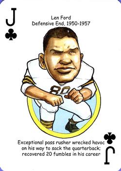 2013 Hero Decks Cleveland Browns Football Heroes Playing Cards #J♣ Len Ford Front