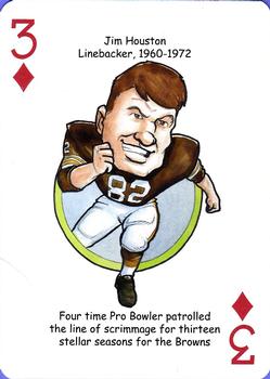 2013 Hero Decks Cleveland Browns Football Heroes Playing Cards #3♦ Jim Houston Front