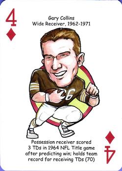 2013 Hero Decks Cleveland Browns Football Heroes Playing Cards #4♦ Gary Collins Front