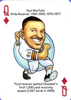 2013 Hero Decks Cleveland Browns Football Heroes Playing Cards #Q♦ Paul Warfield Front