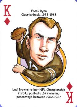 2013 Hero Decks Cleveland Browns Football Heroes Playing Cards #K♦ Frank Ryan Front