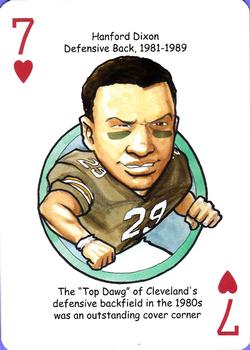 2013 Hero Decks Cleveland Browns Football Heroes Playing Cards #7♥ Hanford Dixon Front