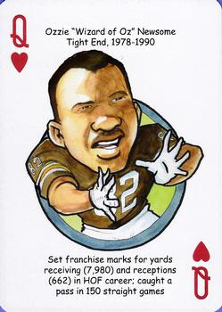 2013 Hero Decks Cleveland Browns Football Heroes Playing Cards #Q♥ Ozzie Newsome Front