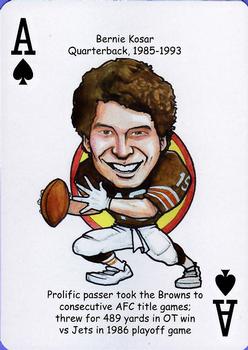 2013 Hero Decks Cleveland Browns Football Heroes Playing Cards #A♠ Bernie Kosar Front
