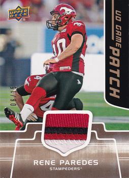2016 Upper Deck CFL - Game Jersey Patch #GJ-RP Rene Paredes Front