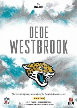 2017 Panini Origins - Rookie Autographs #RA-DD Dede Westbrook Back