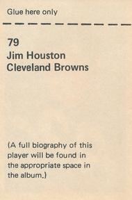 1971 NFLPA Wonderful World Stamps #79 Jim Houston Back