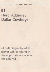 1971 NFLPA Wonderful World Stamps #91 Herb Adderley Back