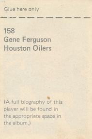 1971 NFLPA Wonderful World Stamps #158 Gene Ferguson Back
