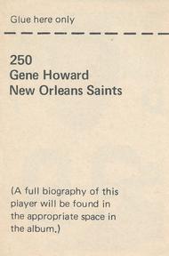 1971 NFLPA Wonderful World Stamps #250 Gene Howard Back