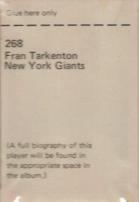 1971 NFLPA Wonderful World Stamps #268 Fran Tarkenton Back