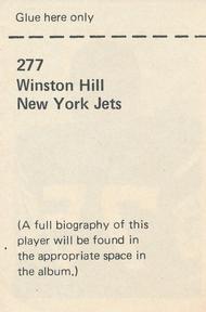 1971 NFLPA Wonderful World Stamps #277 Winston Hill Back