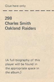 1971 NFLPA Wonderful World Stamps #298 Charlie Smith Back