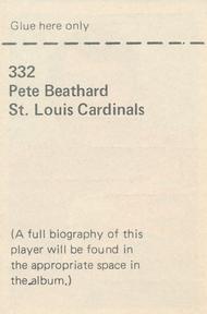 1971 NFLPA Wonderful World Stamps #332 Pete Beathard Back