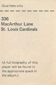1971 NFLPA Wonderful World Stamps #336 MacArthur Lane Back