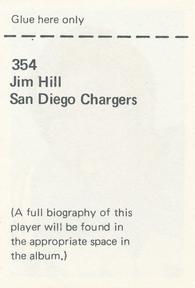 1971 NFLPA Wonderful World Stamps #354 Jim Hill Back