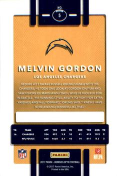 2017 Donruss Optic #5 Melvin Gordon Back
