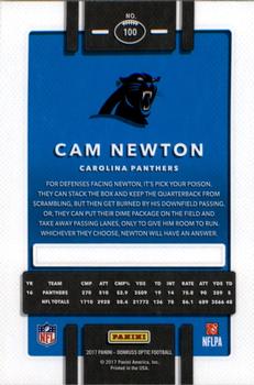 2017 Donruss Optic #100 Cam Newton Back