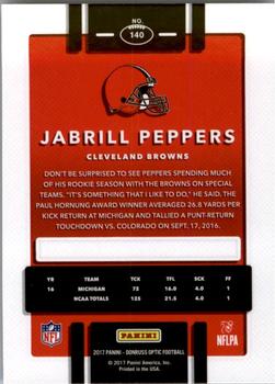 2017 Donruss Optic #140 Jabrill Peppers Back