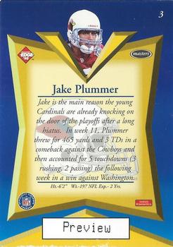 1998 Collector's Edge Masters - Base Previews #3 Jake Plummer Back