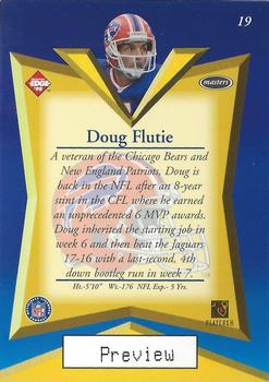 1998 Collector's Edge Masters - Base Previews #19 Doug Flutie Back