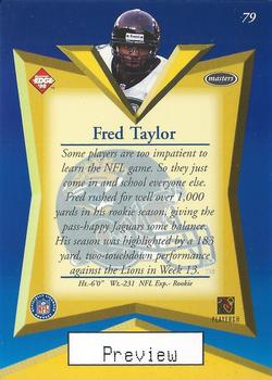 1998 Collector's Edge Masters - Base Previews #79 Fred Taylor Back