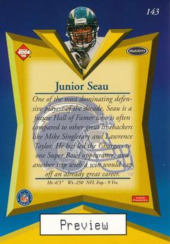 1998 Collector's Edge Masters - Base Previews #143 Junior Seau Back