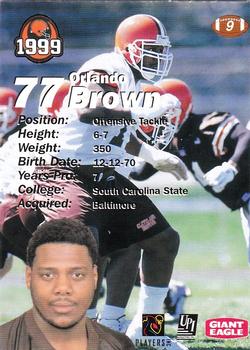 1999 Giant Eagle Cleveland Browns - Gold #9 Orlando Brown Back