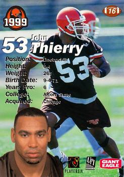 1999 Giant Eagle Cleveland Browns - Gold #16 John Thierry Back