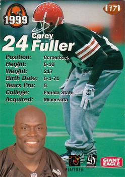 1999 Giant Eagle Cleveland Browns - Gold #17 Corey Fuller Back