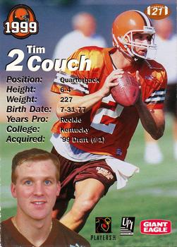 1999 Giant Eagle Cleveland Browns - Gold #21 Tim Couch Back