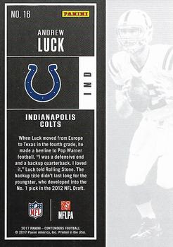 2017 Panini Contenders #16 Andrew Luck Back